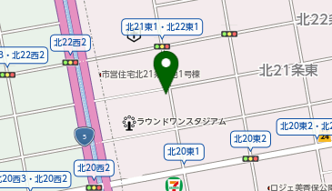 パークエステート ラウンドワン札幌北21条店の地図画像
