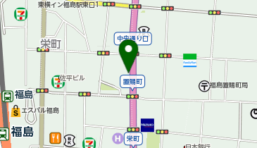 パークエステートパーキング ホテルクラウンヒルズ福島の地図画像