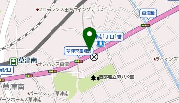 SPパーキング草津南2丁目の地図画像