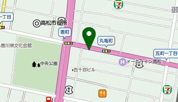 丸亀町町営第4駐車場(丸い亀さん。)の地図画像