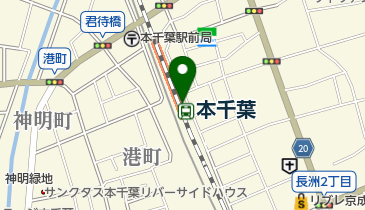 本千葉駅第1自転車駐車場の地図画像