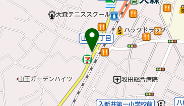 大森駅西口臨時自転車駐車場の地図画像