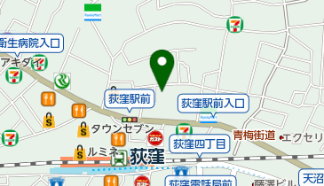 荻窪北第二自転車駐車場の地図画像