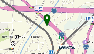 石橋阪大前駅中央第2自転車駐車場の地図画像