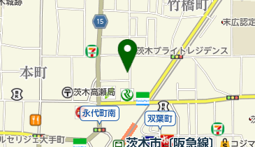 阪急茨木北口自転車駐車場の地図画像