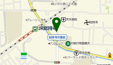 茨木市 JR総持寺駅南自転車駐車場の地図画像