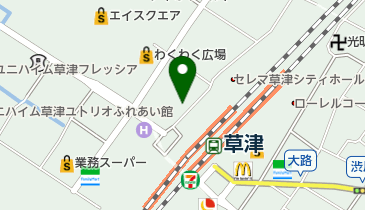 草津駅西口自転車駐車場の地図画像