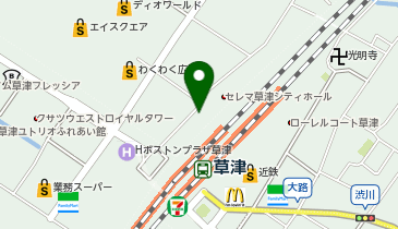 草津駅西口第2自転車駐車場の地図画像