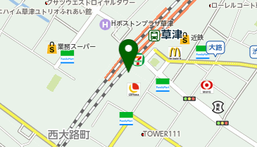 草津駅東自転車駐車場の地図画像