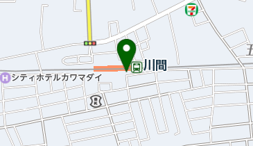 川間駅南口市営第1自転車等駐車場の地図画像