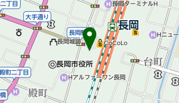 長岡駅大手口地下自転車駐車場の地図画像