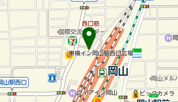 岡山駅西口地下自転車駐車場の地図画像