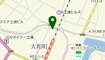土浦駅西口地下自転車駐車場の地図画像
