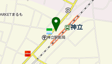 神立駅西口自転車駐車場の地図画像