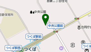 つくば中央図書館南自転車駐車場の地図画像