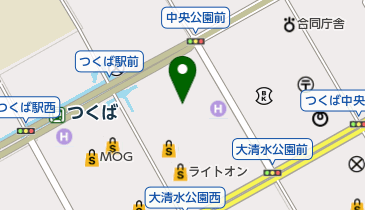 つくば駅前広場自転車駐車場の地図画像