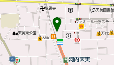 河内天美駅自転車駐車場の地図画像