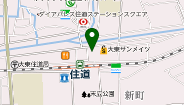 住道駅中央自転車駐車場の地図画像