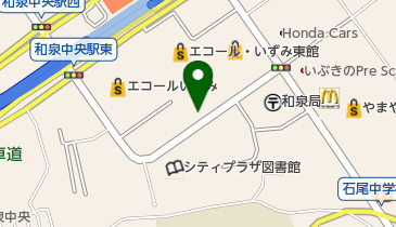 和泉市 和泉中央駅前南自転車等駐車場の地図画像