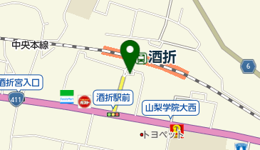 酒折駅南口駅前市営駐輪場の地図画像