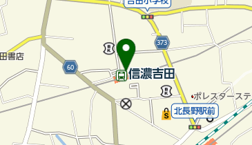 信濃吉田駅北口自由通路下自転車駐車場の地図画像