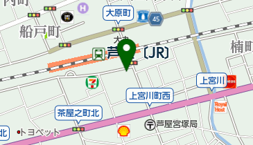 芦屋モータープール駐輪駐車場の地図画像