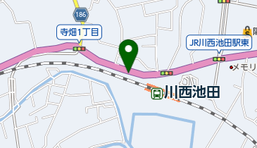 川西池田駅西駐車場の地図画像