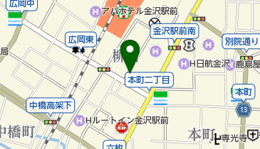 金沢駅東自転車駐車場の地図画像