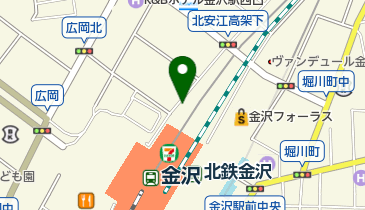 金沢駅第1自転車駐車場の地図画像