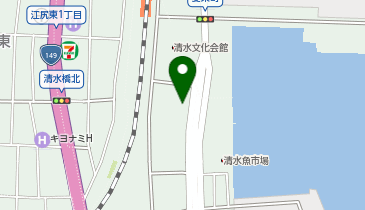 清水駅東口駐輪場の地図画像