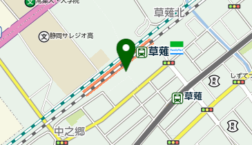 JR草薙駅前西駐輪場の地図画像