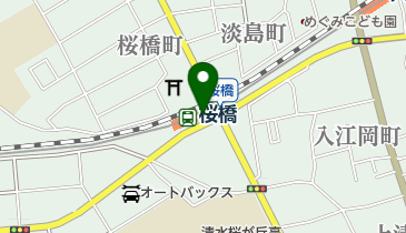 桜橋西側平屋駐輪場の地図画像