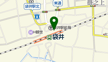 袋井駅東自転車駐車場の地図画像