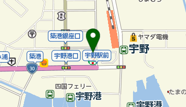 宇野駅前自転車駐輪場の地図画像