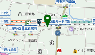 三原駅東駐輪場の地図画像