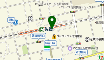 佐賀駅南口路上駐輪機の地図画像