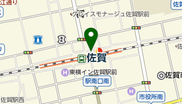 佐賀駅北口路上駐輪機の地図画像