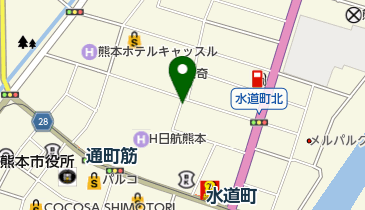 熊本市上通自転車駐車場の地図画像