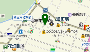 くまもとまちなか駐輪場下通1丁目の地図画像