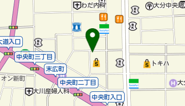 中央町地下駐輪場の地図画像