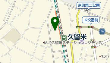 JR久留米駅西口自転車駐車場の地図画像