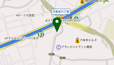 六本木ヒルズ クロスポイント バイク駐車場の地図画像