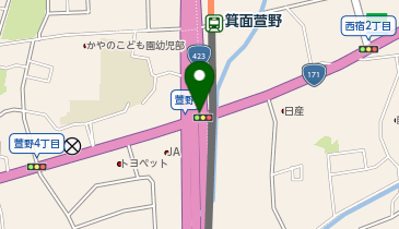 箕面市立かやの第二駐輪場の地図画像