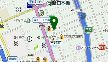 室町東駐輪場の地図画像