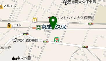 京成大久保駅南口第二自転車等駐車場の地図画像