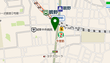 JR鴫野駅前駐輪場の地図画像