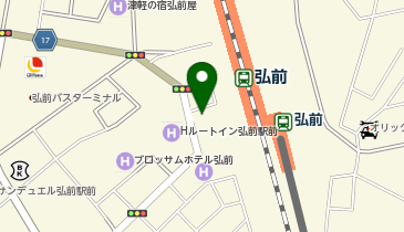 弘前駅中央口駐輪場の地図画像