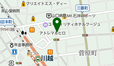 川越駅東口自転車駐車場の地図画像