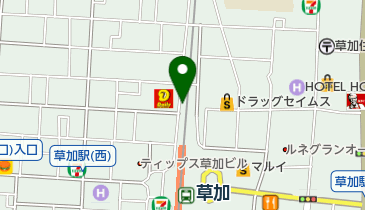 草加ヴァリエサイクルコインパーキング(ファッション:高架下側道)の地図画像