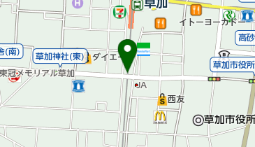 草加ヴァリエサイクルコインパーキング(フード:高架下)の地図画像